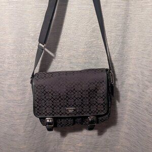 Authentic black COACH messenger crossbody bag